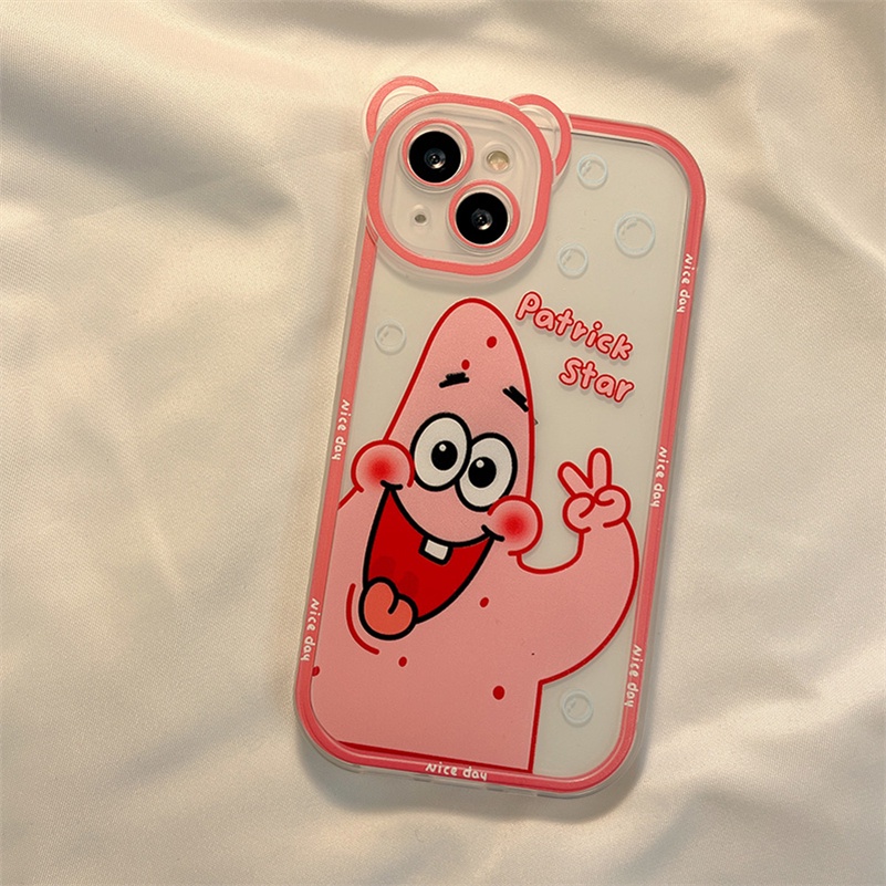 Soft Case Pelindung Transparan Motif Kartun Anime Beruang Untuk Compatible for iPhone 14 13 12 11 Pro Max X Xr Xs Max iPhone 8 7 6 6s Plus SE 2020 Cartoon Anime Transparent Mobile Phone Case Bear Frame Soft Shell Anti-fall Phone Protective Cover