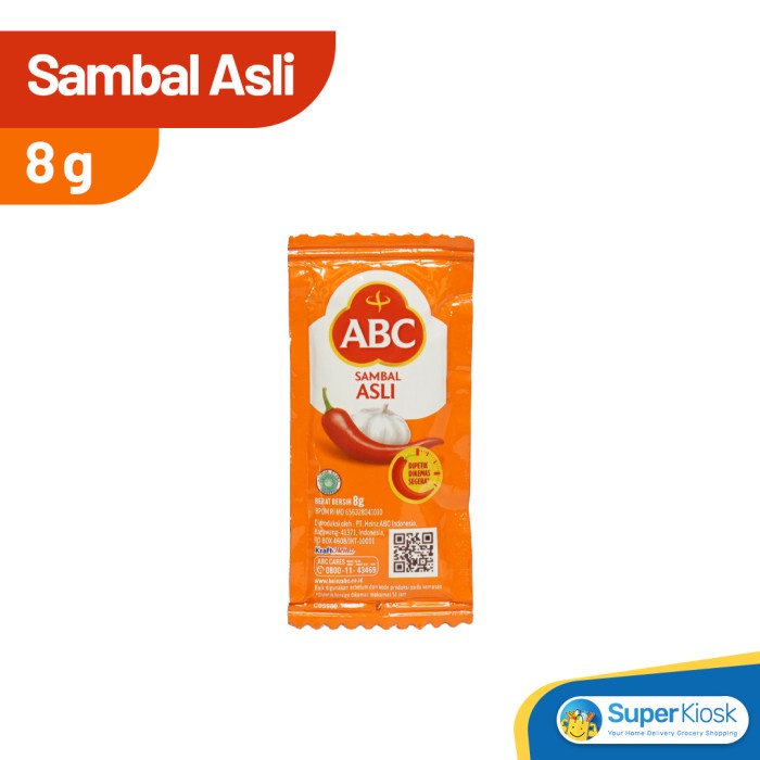 

ABC Saos Sambal Asli Sachet 8 gr satuan