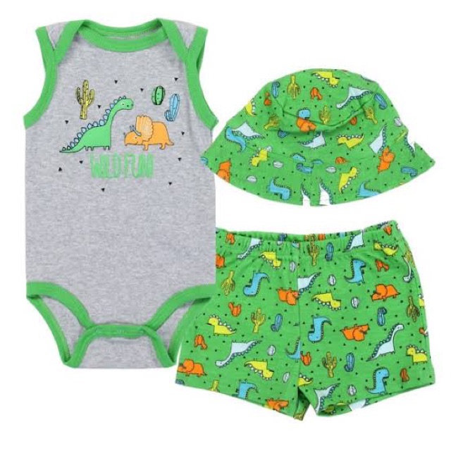 jumper bayi anak newborn kaos adem import Animal baby set (free hat ) cewek cowok