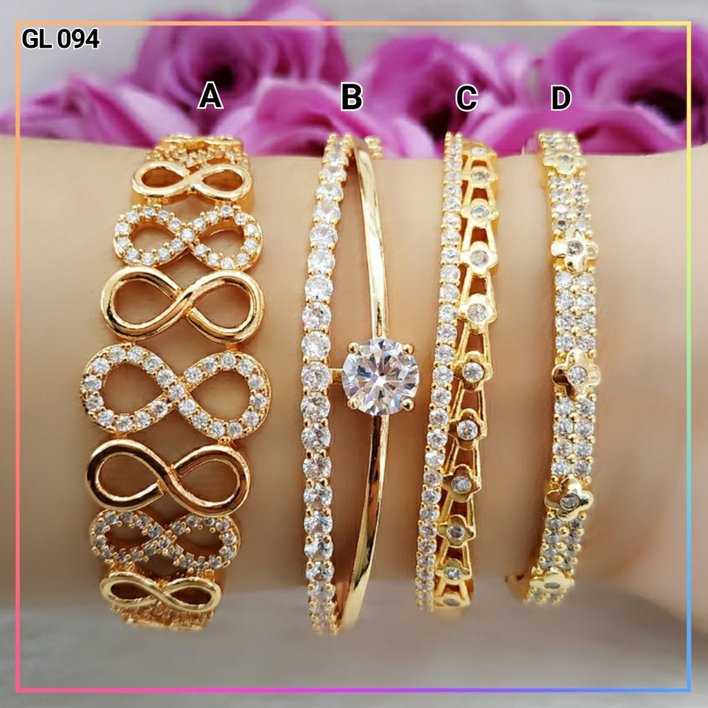 Gelang xuping gelang dewasa permata bangle lapis emas gold GL 094