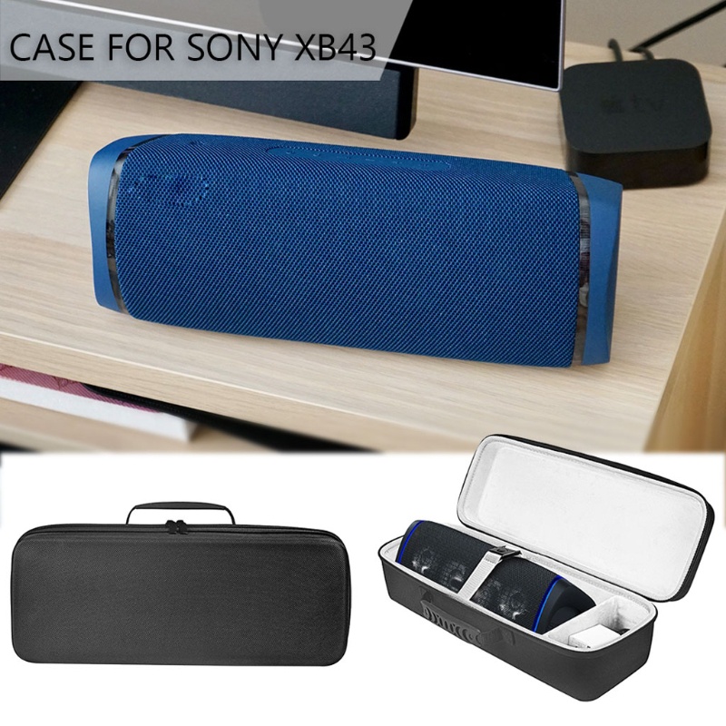 btsg Square Shockproof Hard Cover Protective Case Bag for -Sony SRS-XB43 Extra BASS Wireless Bluetooth-compatible Speaker and