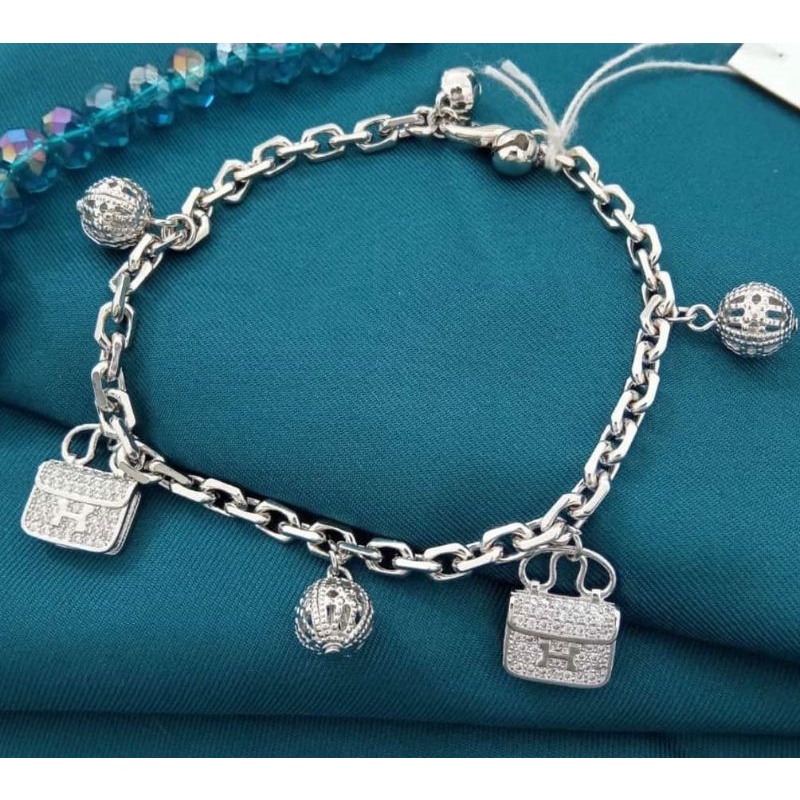 Restok Gelang Premium Quality Lapis emas silver gold Anti Karat Gelang Krincingan  mata 9228