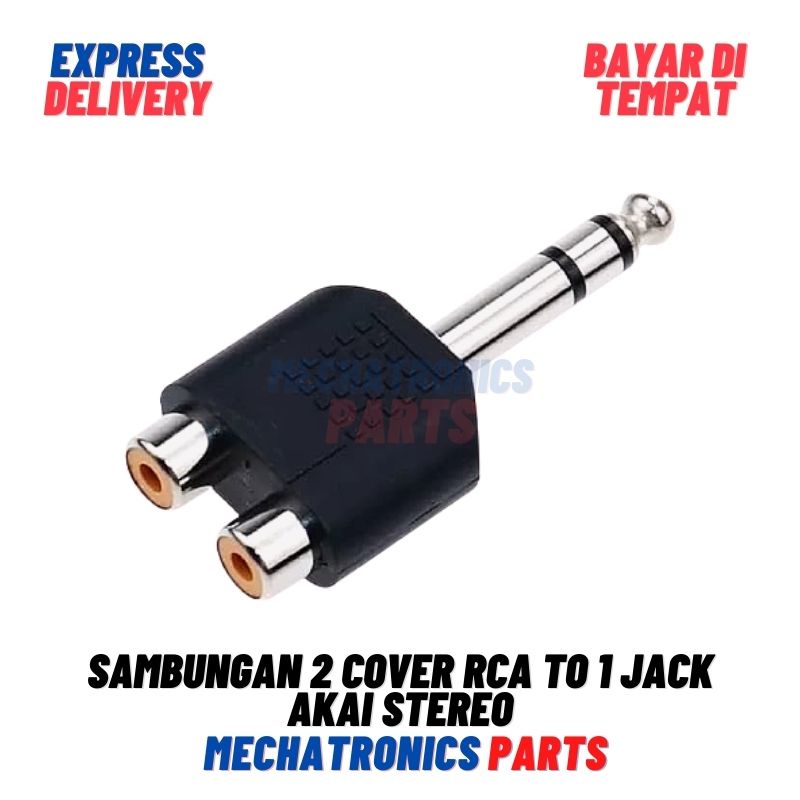 [SOC-9062] SAMBUNGAN 2 COVER RCA TO 1 JACK AKAI ST