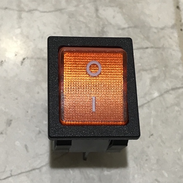 SWITCH ROCKER SAKLAR ON OFF 4 PIN KOTAK LED MERAH KUNING HIJAU 16A 250V 20A 125V - 31MM x 25MM 31x25 MM