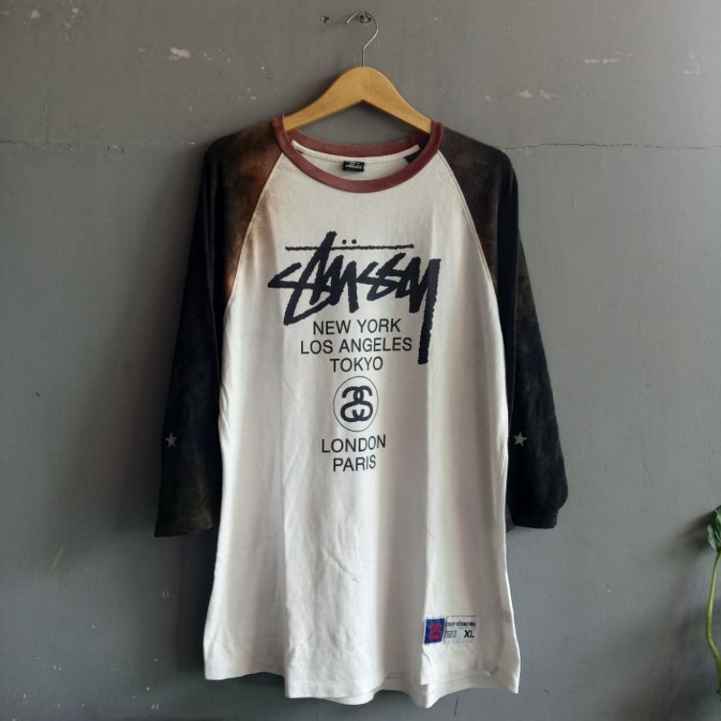 Kaos Stussy Tour Raglan second