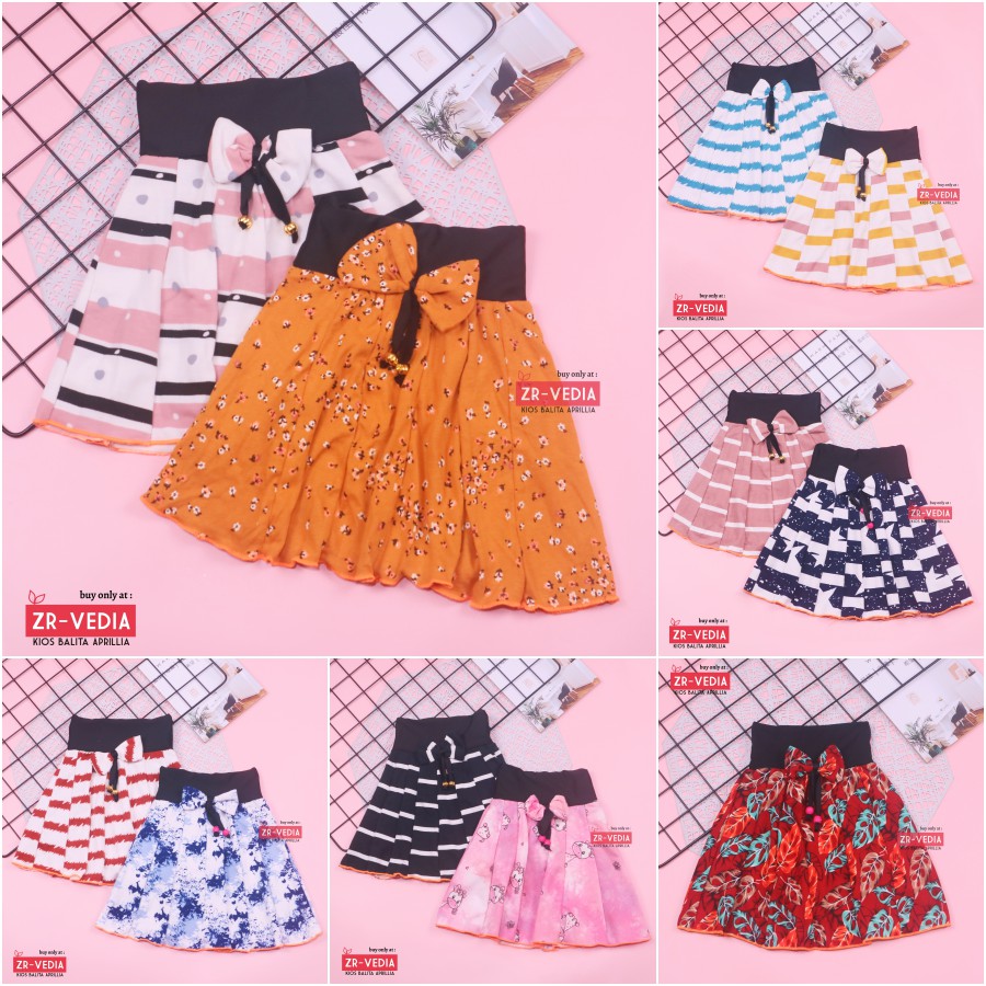 Rok Pita Bianca uk. 2-3 Tahun / Rok Skirt Bawahan Pendek Motif Anak Perempuan Cewek Murah Grosir