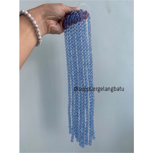 kristal bola dunia cutting 8mm BIRU UNGU ceko bulat blue purple quartz