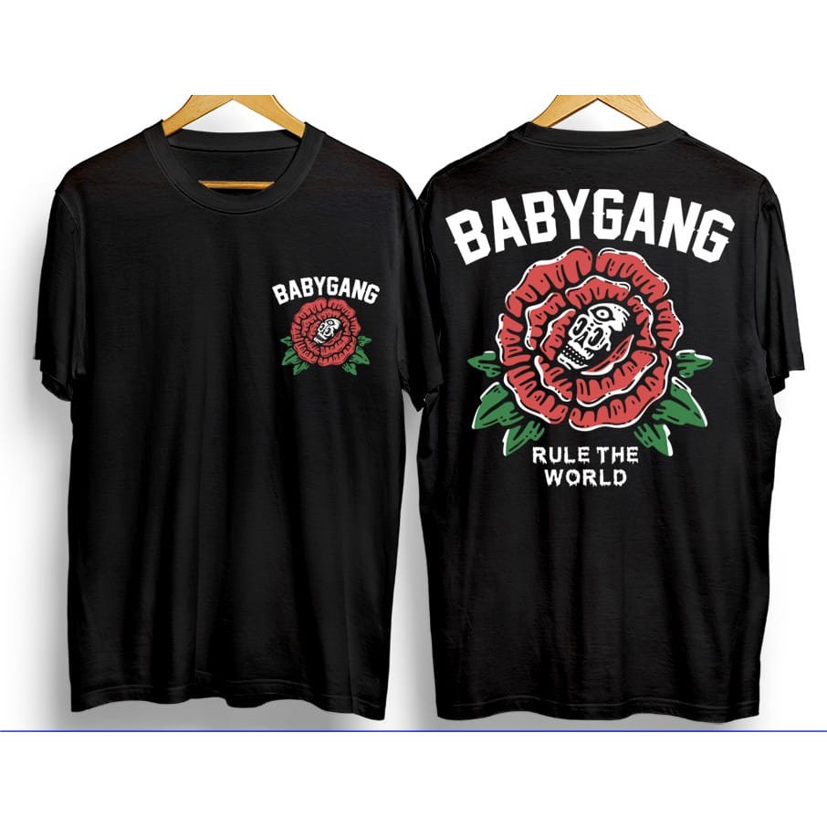 Kaos Distro SKYZO BABYGANG TULISAN DAN MAWAR JEPANG