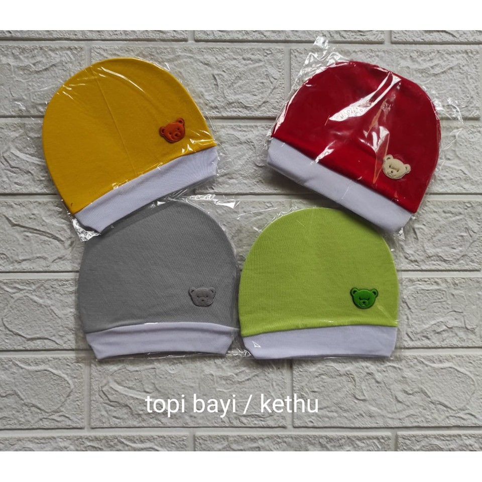 Topi Kupluk Bayi Newborn Bulat Bundar Aksesoris Penutup Kepala Murah