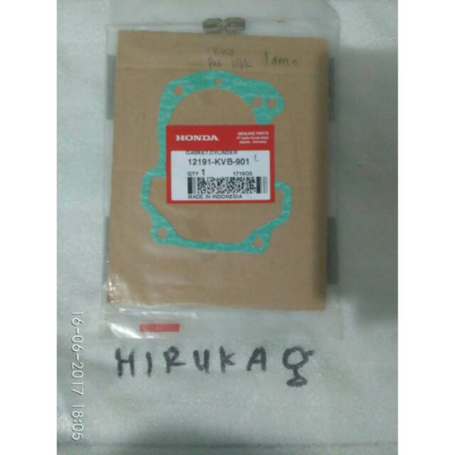 12191-kvb-901 HGP AHM 100% ORIGINAL GASKET BLOK VARIO 110 KARBU 12191KVB901