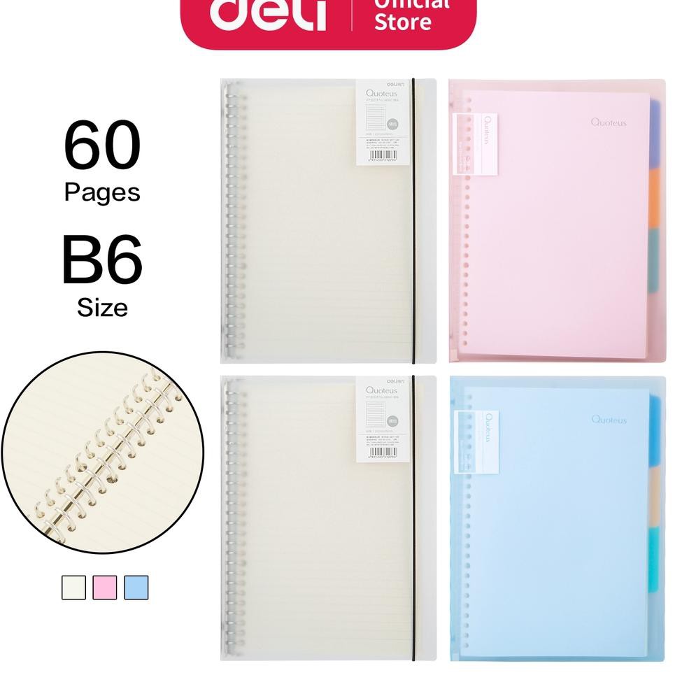 

1.1 Deli Loose-Leaf Buku Notebook B5 60 lembar HB560