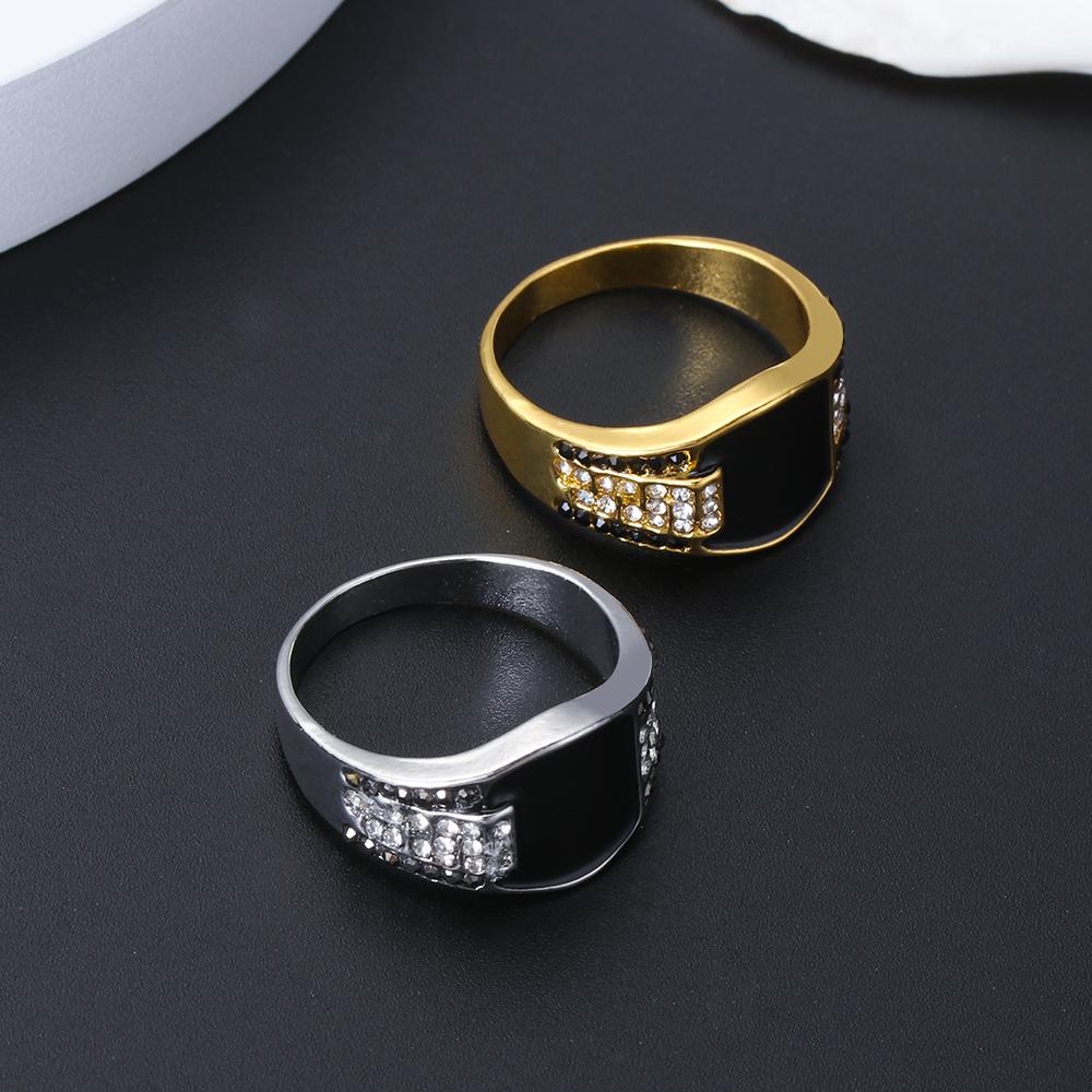 Lily Hip Hop Cincin Wanita Pria Freemason totem Rock Punk Koboi Motor Biker Two-tone