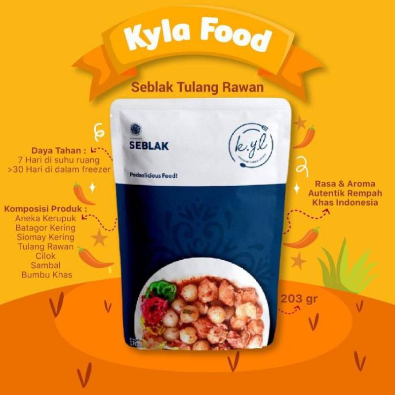 

Kyla Food Seblak Tulang Rawan 203 gr SEBLAK TULANG RAWAN