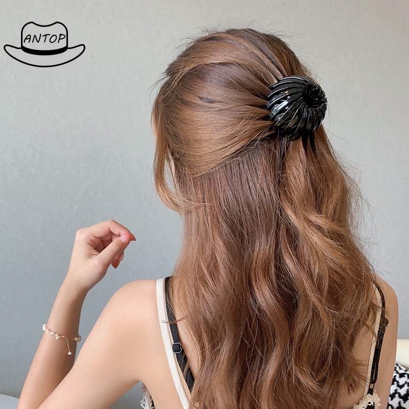 Ikat Rambut Ponytail Bahan Plastik Gaya Retro Korea Untuk Wanita ANTOP