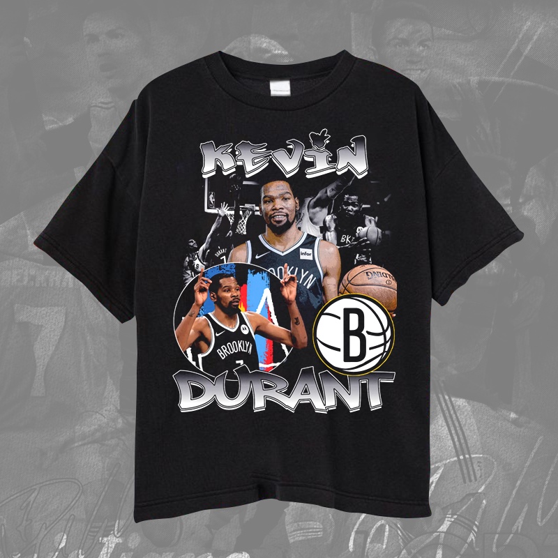 NBA KEVIN DURANT T-shirt/Kaos Basket Ball Vintage Wash Brooklyn Kevin Durant Unisex