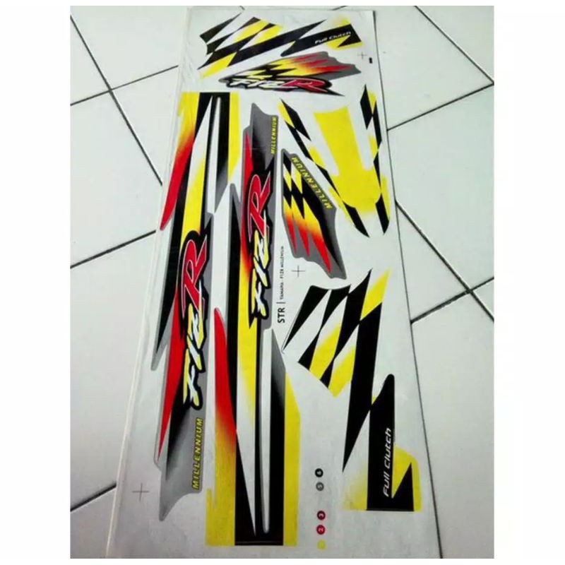 striping Yamaha F1ZR milenium silver kuning