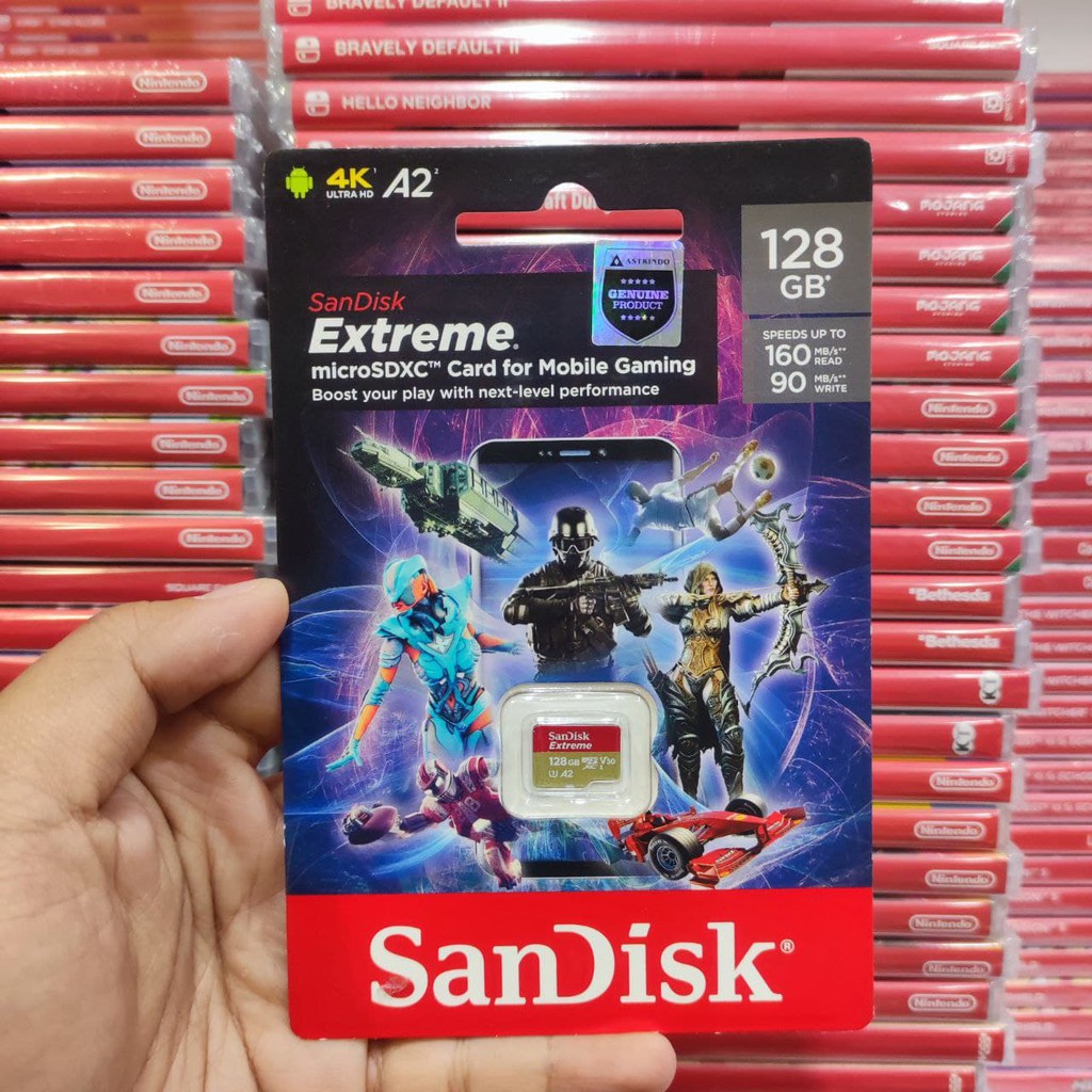 SanDisk Extreme 128GB A2 160MB/s MicroSD Micro SD for Mobile Gaming