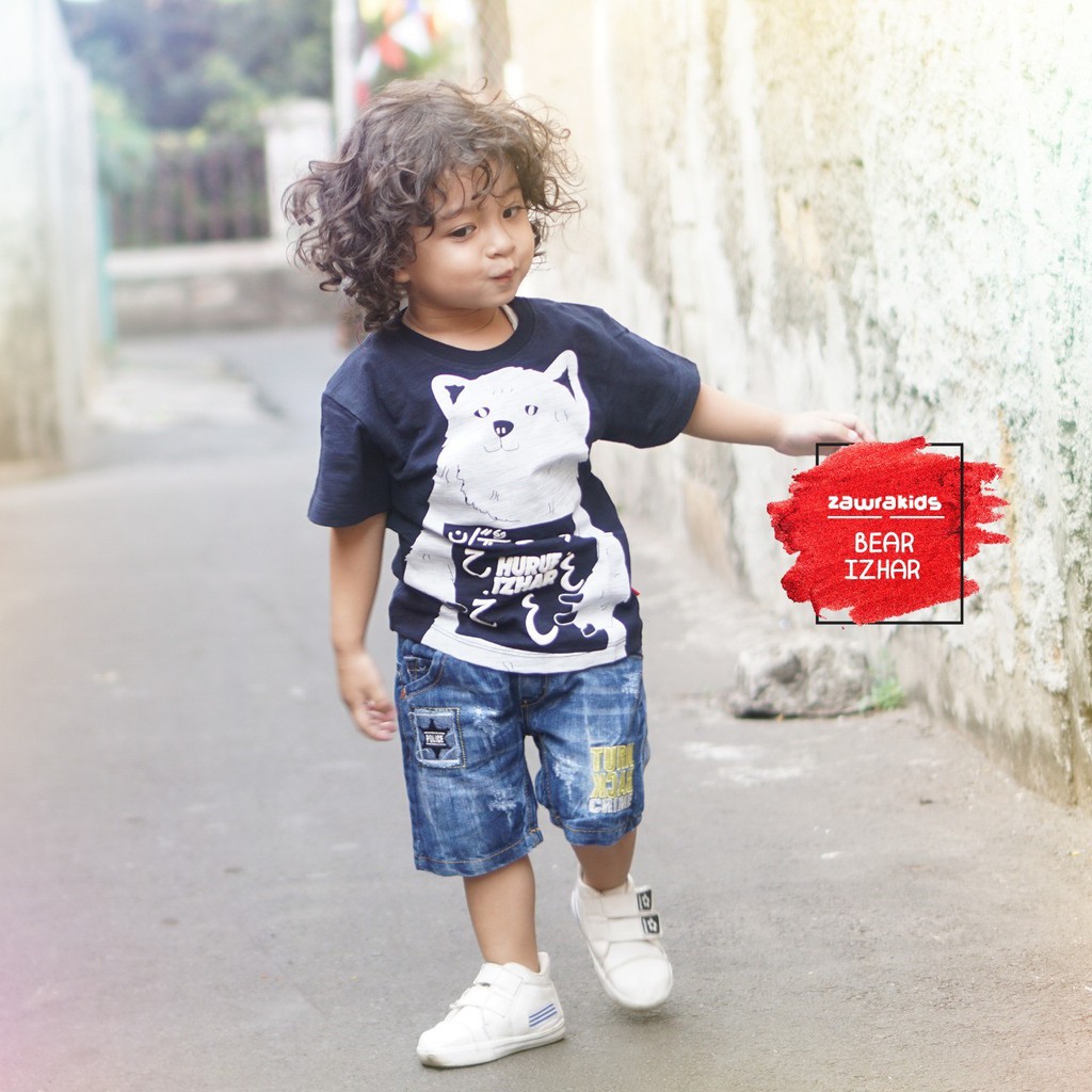 Kaos Anak Zawrakids Desain BEAR IZHAR
