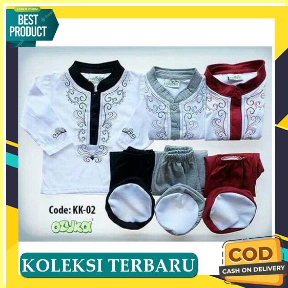 Baju Setelan Anak Lucu Newborn New Arrival Koko Kodok Santai L0Y1 Cowok Halus Bayi Import Kekinian C