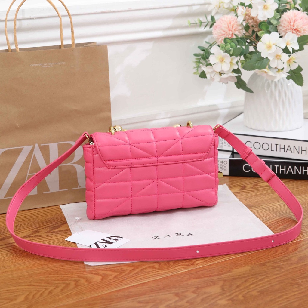 ZR Quilted Crossbody Bag With Bead Detail #09992