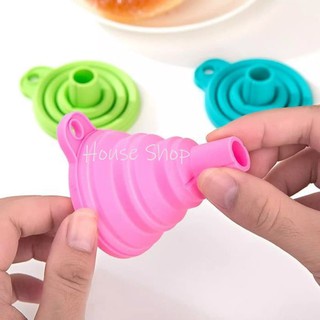 Corong Minyak / Air  Silicone Elastis Serbaguna Portable Polos Kotak [JY]