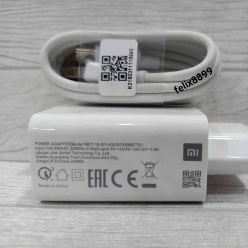 Charger Xiaomi Redmi 10 Prime Redmi 10 5G Redmi 10C Original 100% 18W Fast Charging USB Type C