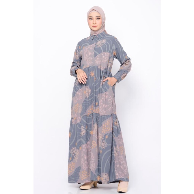 ZM Zaskia Mecca - Inara Grey Dress - Jelita Indonesia - Edisi Maluku