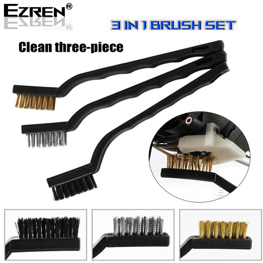 Ezren EZ-0440 3 in 1 Sikat Wire Kawat Brush 3pcs Steel Tembaga Kawat