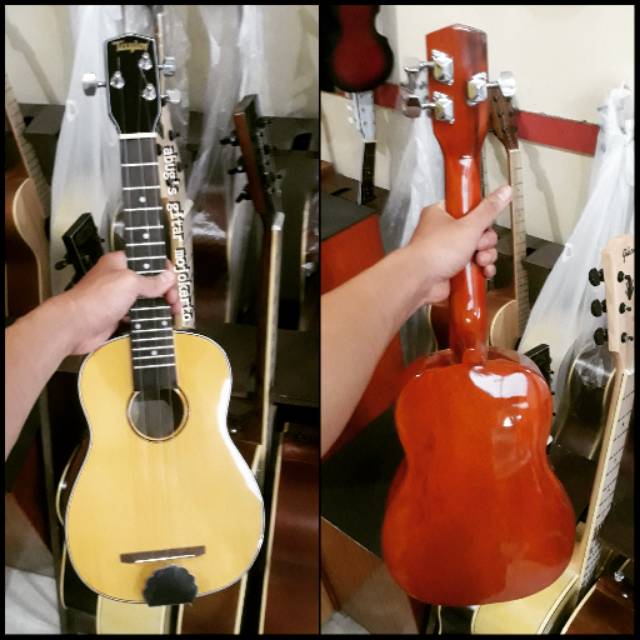 Ukulele bobokan side back kayu utuh
