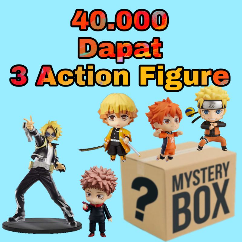mystery box anime pasti dapat 3 action figure