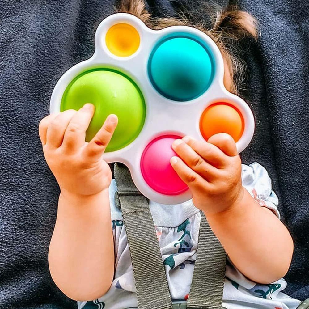 [Elegan] Mainan Bayi Colorful Rattle Montessori Fidget Toys