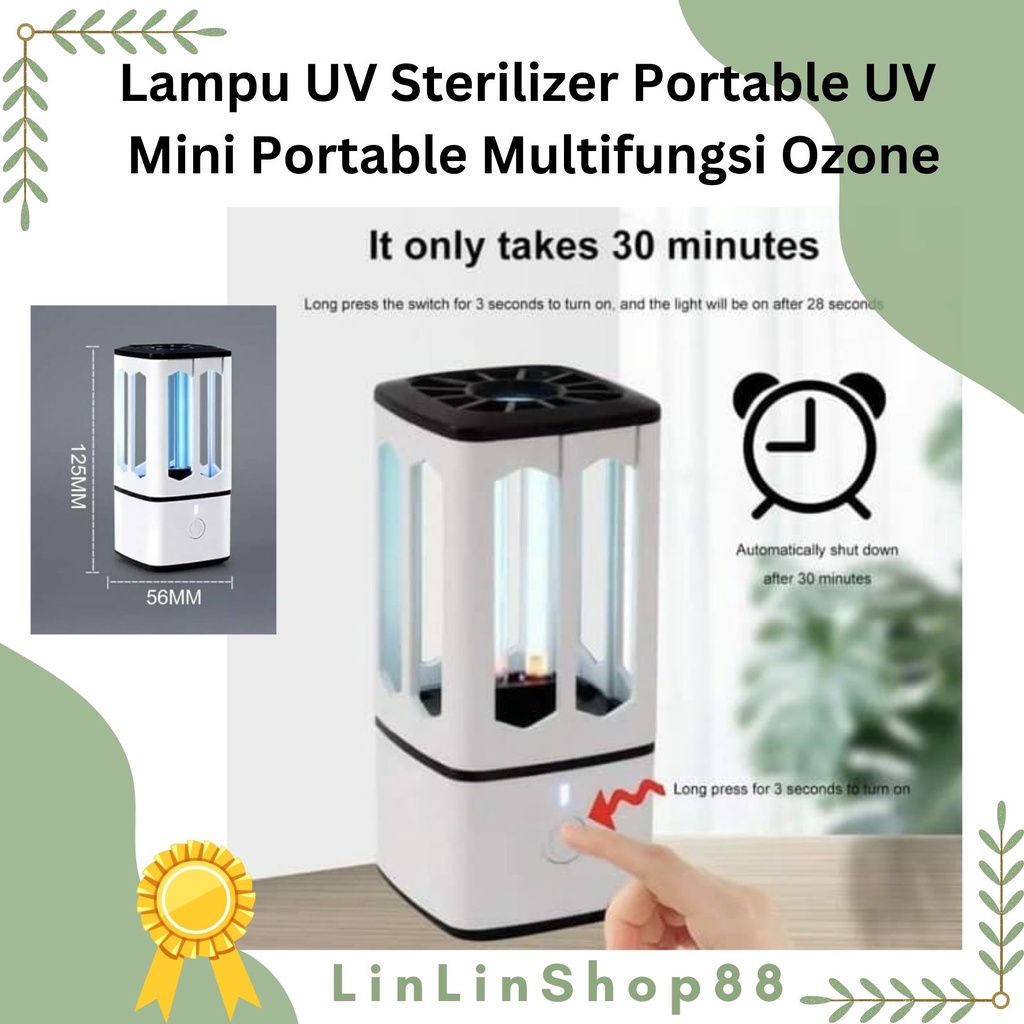 Lampu UVC Sterilizer Portable UV Mini Portable Multifungsi Ozone