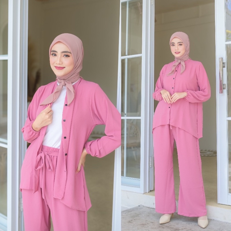 BEST SELLER | BISA COD | Daily set pejamas panjang premium busui - piyama lengan panjg rayon premium-2