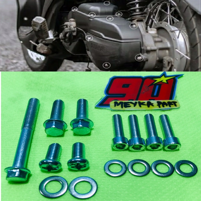 baut cover cvt mio smile sporty cover cvt bagian cover plastik cvt