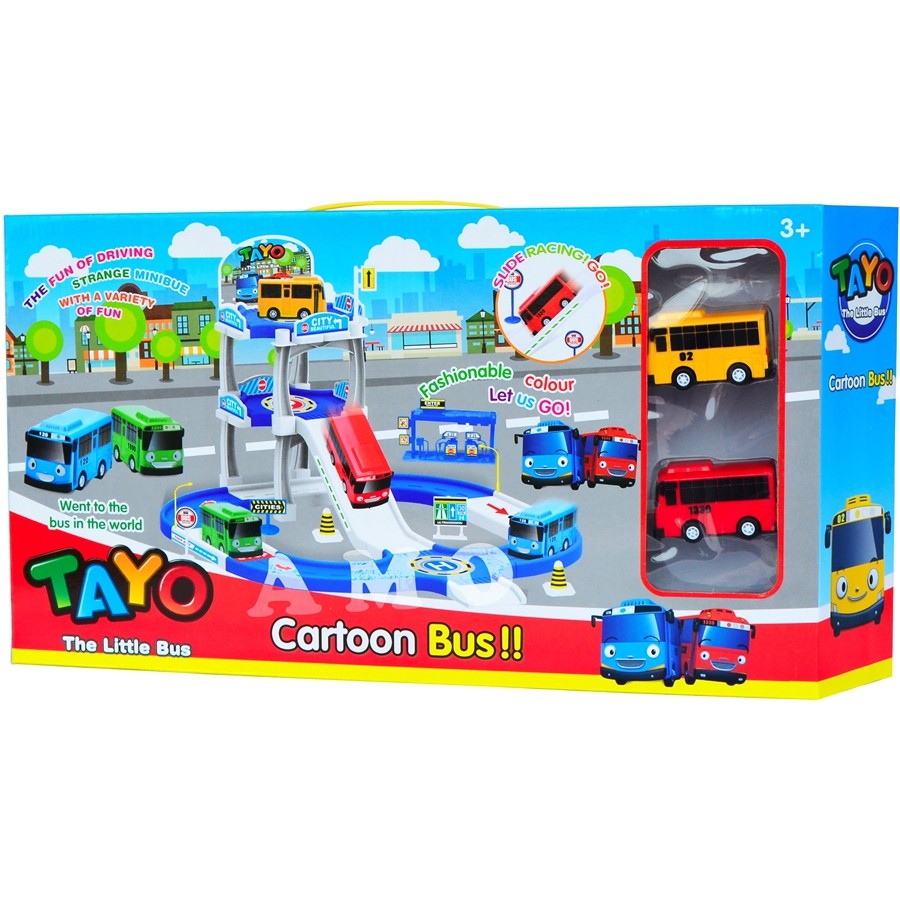 Hot Promo TAYO PARKING AREA ZY 003 - MAINAN LITTLE BUS TAYO Baru