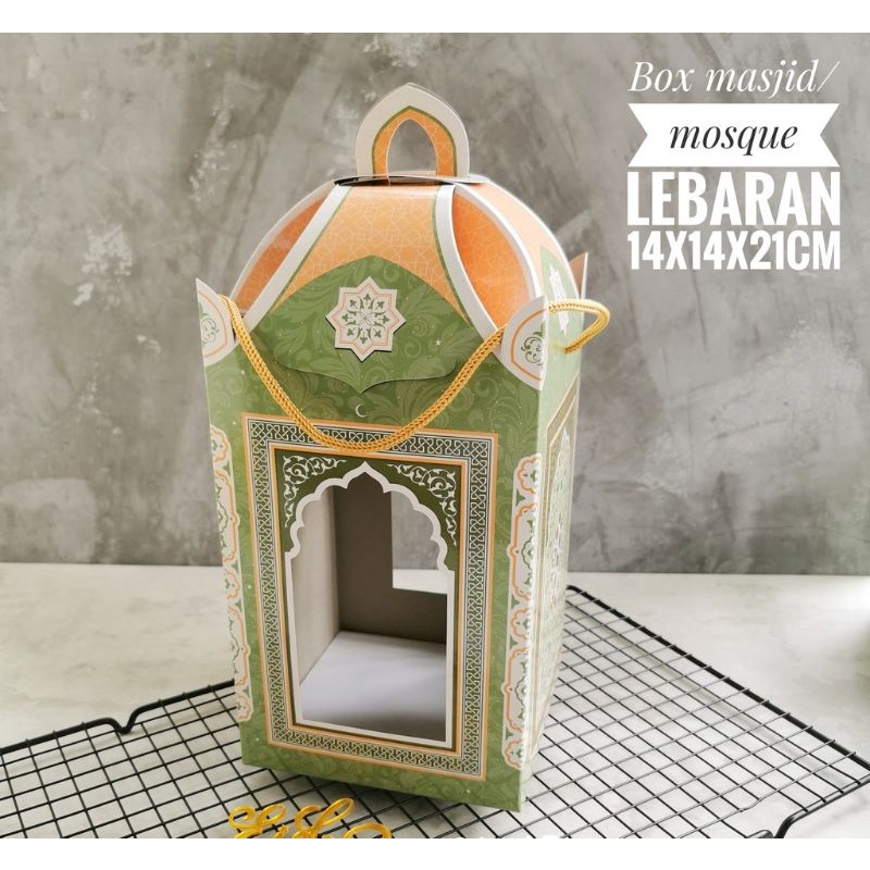 BOX TOPLES CAKE LEBARAN IDUL FITRI - GREEN MOSQUE