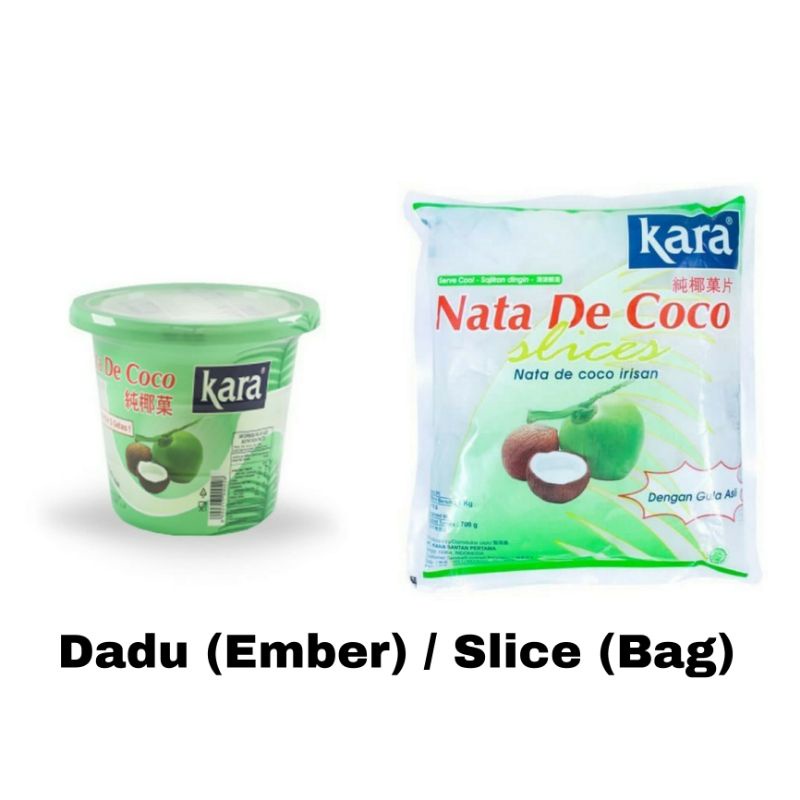 

Nata De Coco Kara Slice / Dadu Kotak 1kg 1L Pouch READY Gosend