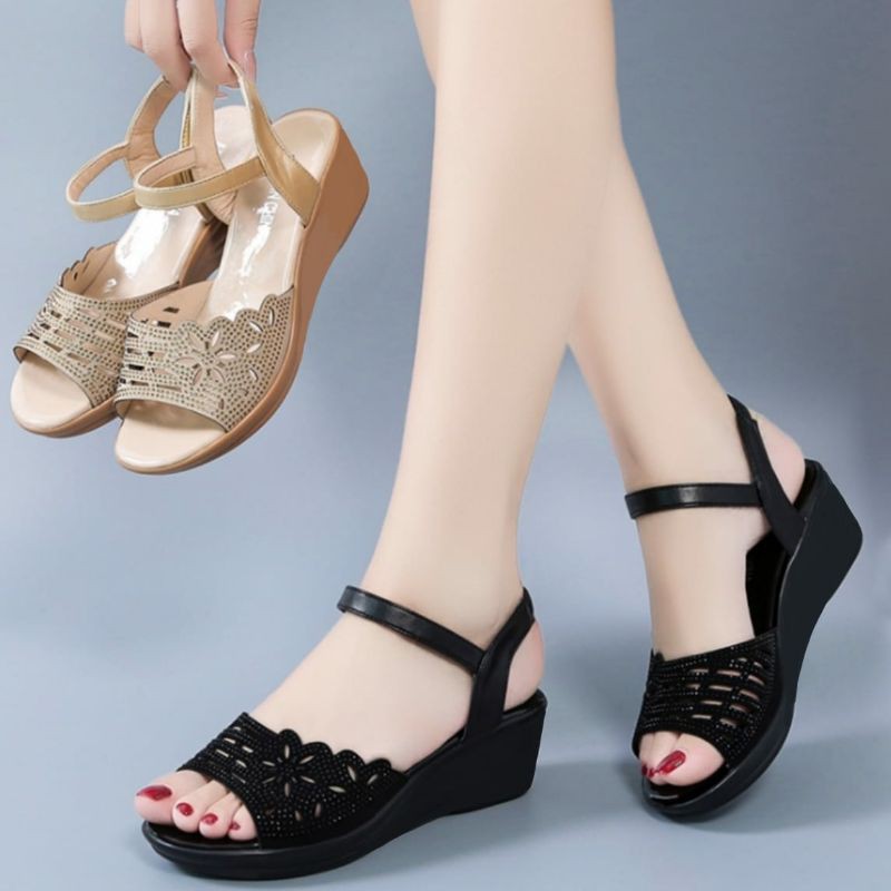 Sendal Wedges Wanita Tali IL 02