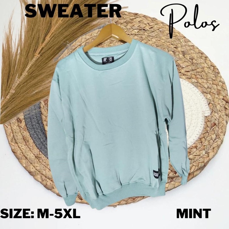 Sweater Crewneck Sweatshirt Polos SIZE M - XXL Cowok Cewek / Pria Wanita Original WOC