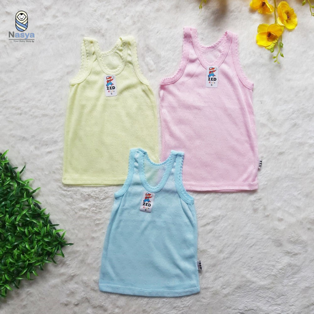 [B-001] Singlet Baby Putih/Warna Murah - ZED (1pack isi 6)