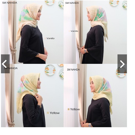 Jilbab Segi Empat Saudia Motif / Hijab Segi Empat Motif NAHDA