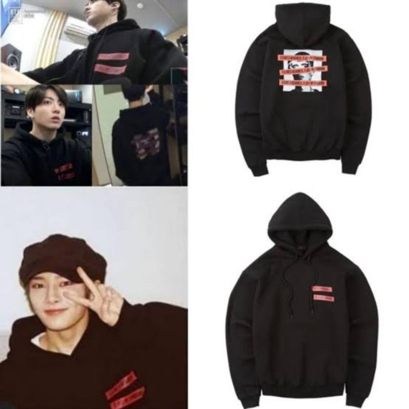 Jaket Hoodie B. T. S Jungkook Its just my hoodie DTF Print