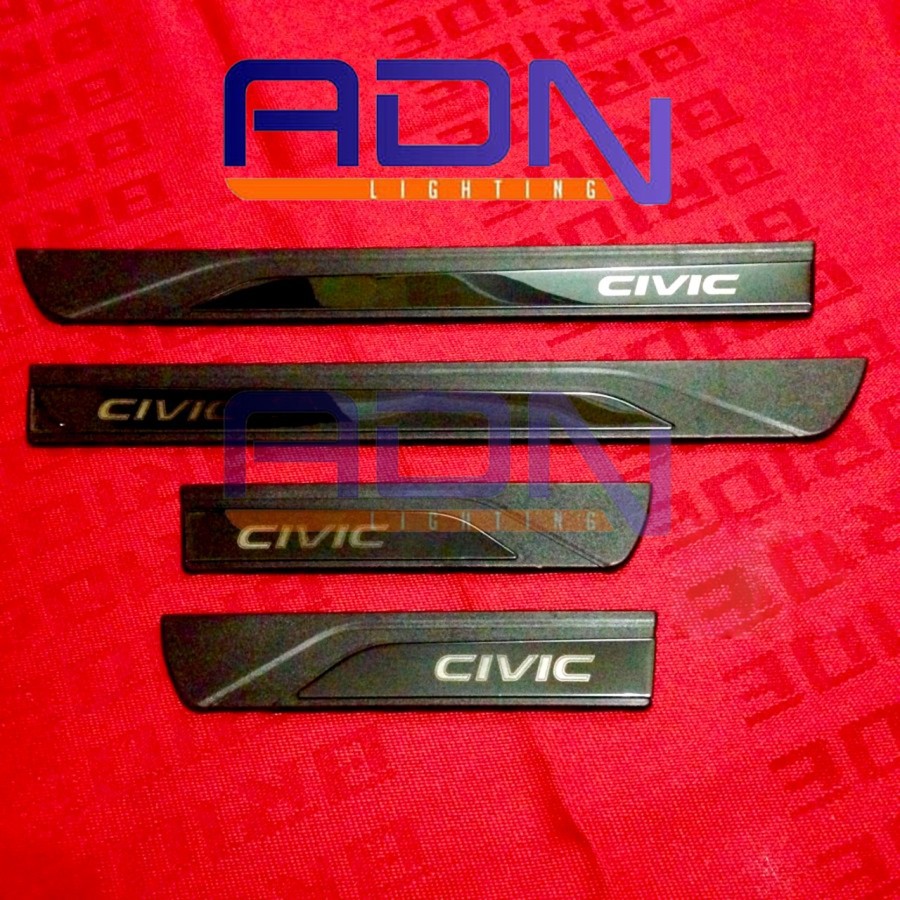 SILLPLATE SILL SAMPING HONDA CIVIC Nyala LAMPU BIRU LED ADN