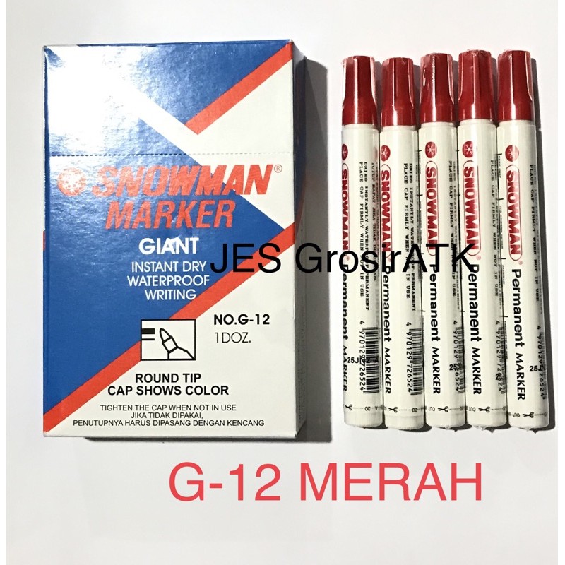 

Spidol PERMANEN G-12 MERAH [pcs]