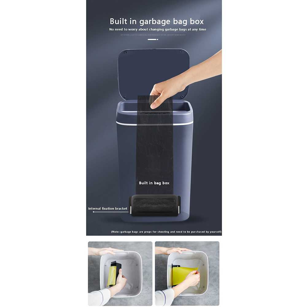 HOUSEWARE Tempat Sampah Smart Trash Can Motion Sensor Battery 14L - L2