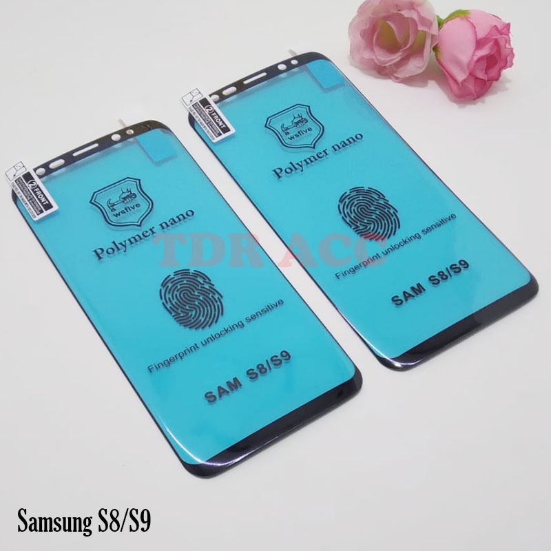 Polymer Nano - Tempered Glass Samsung S8 S9 S8 Plus S9 Plus S10 S10 Plus S20 S20 Plus S20 Ultra S21 S21 Plus S21 Ultra S22 S22 Plus S22 Ultra S23 S23 Plus S23 Ultra Anti Gores Full Cover