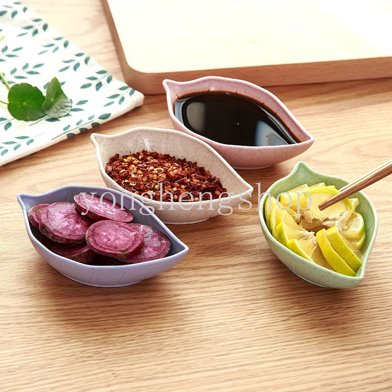 Piring Saos / Cuka / Makanan Penutup Bentuk Daun Untuk Peralatan Makan