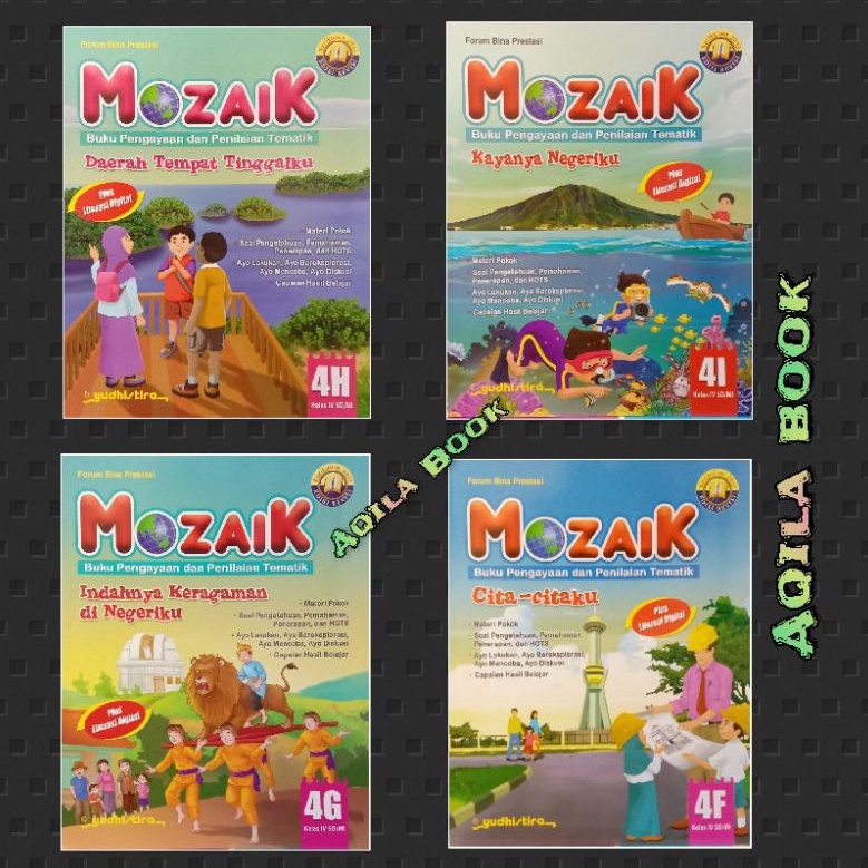 Jual Mozaik Kelas 4 SD Tema 4F, 4G, 4H, 4I Semester 2. Penerbit ...