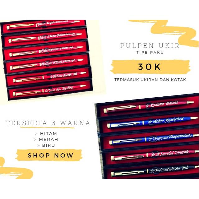 

Pulpen ukir nama sovenir unik sudah free box