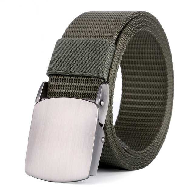 Terlariss !! Miluota Tali Ikat Pinggang Pria Canvas Stylish Metal Buckle Belt MU071